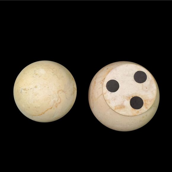 White Marble Mortar & Pestle Set Herbs Spice Grinder Pill Crusher Mushroom Shape - Picture 10 of 10